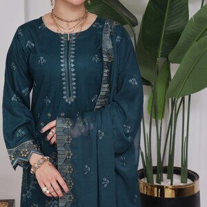 3 Piece Luxury Cotton Shalwar Kameez